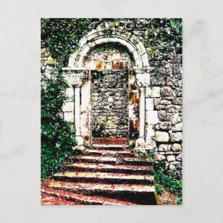 Rock Doorway and stairs in Moorish Castle Postcard