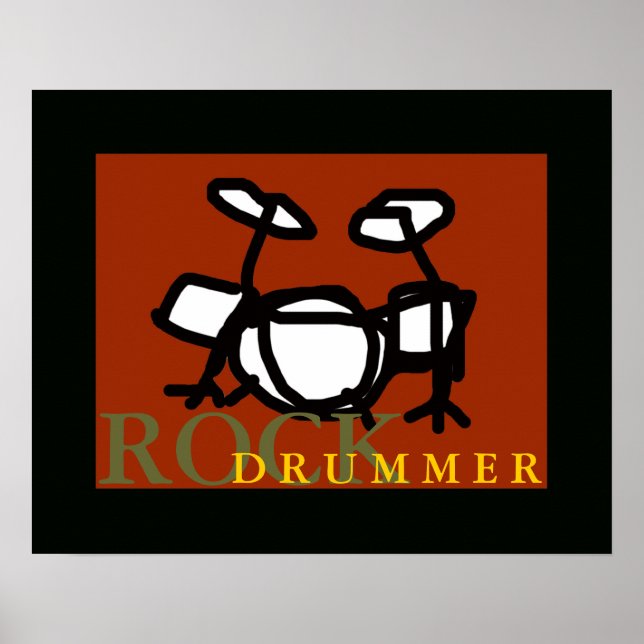 rock drummer poster (Front)