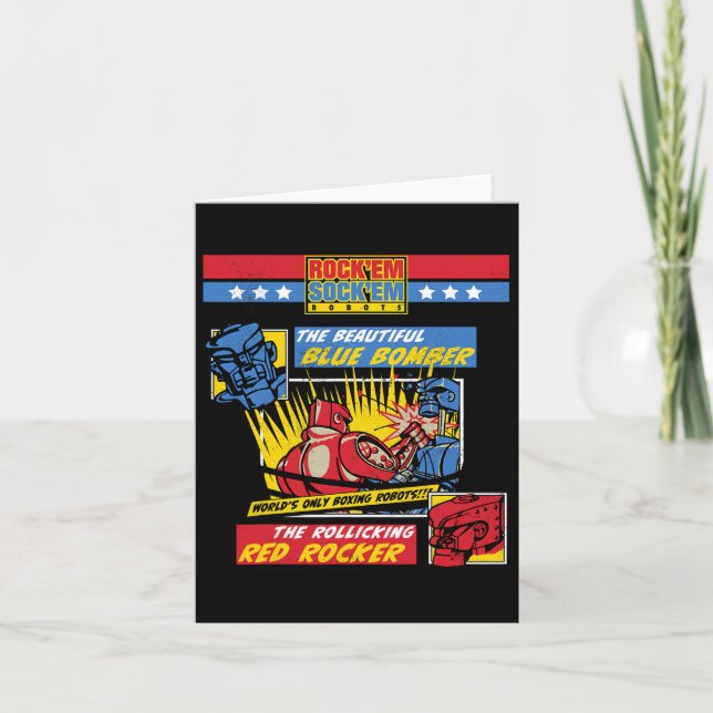 Rock em Sock em - Boxing Robots Comic Page  Card (Front)