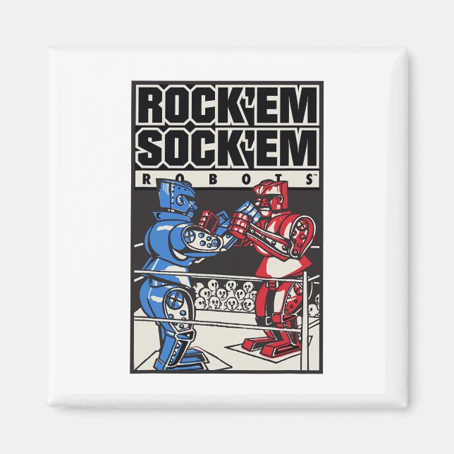 Rock em Sock em Robots Boxing Ring  Magnet (Front)