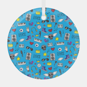 Rock Emo Music Teen Pattern Glass Tree Decoration