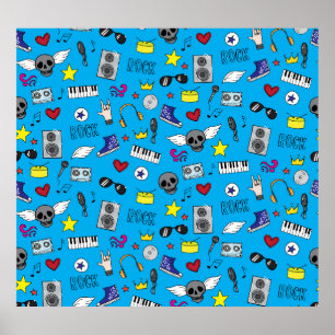 Rock Emo Music Teen Pattern Poster