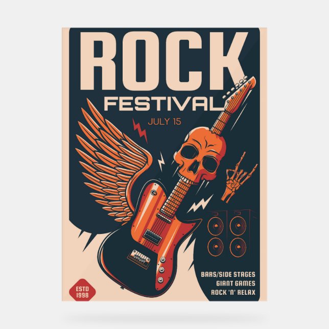  Rock festival Acrylic Sign (Front)