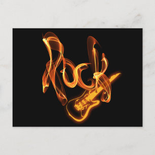Rock fire sign postcard