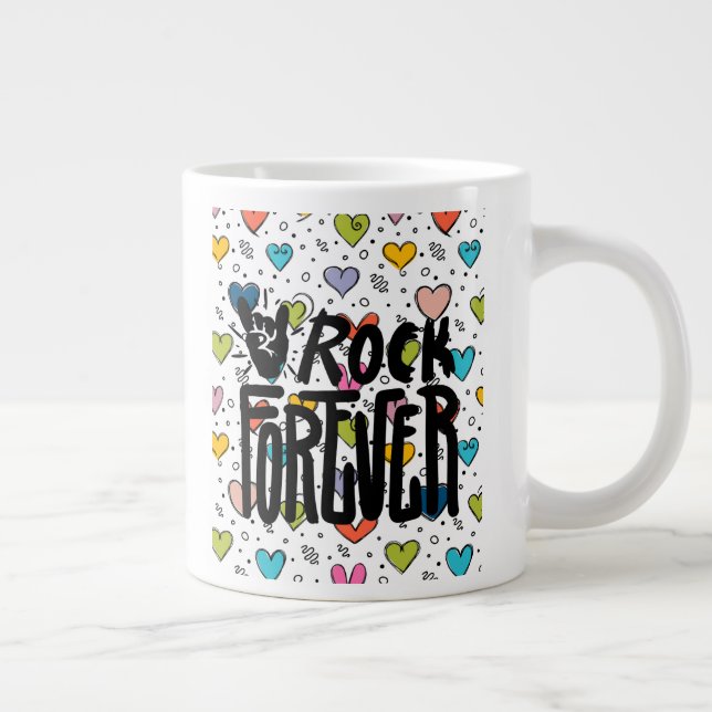 rock forever large coffee mug (Right)