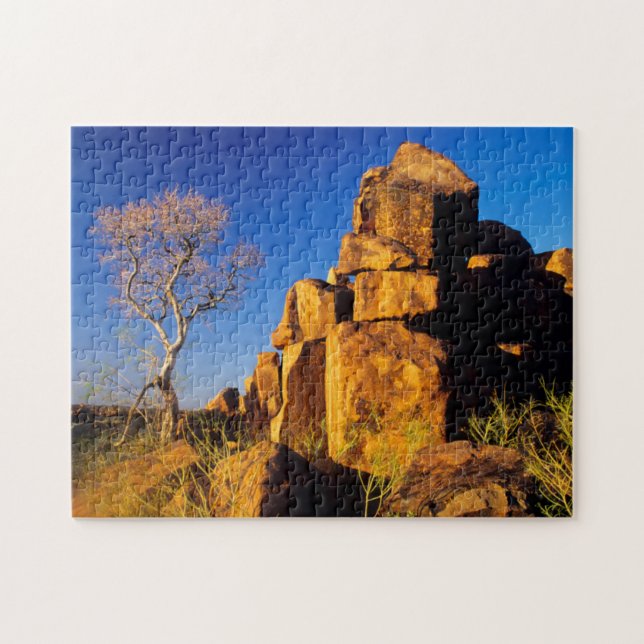 Rock Formation And Tree, Giant's Playground Jigsaw Puzzle (Horizontal)