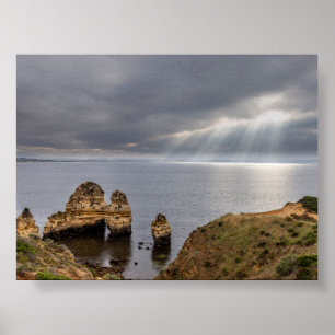 Rock formations in Algarve Poster