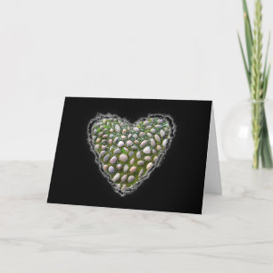 Rock Garden Heart Valentine Love Romance Card