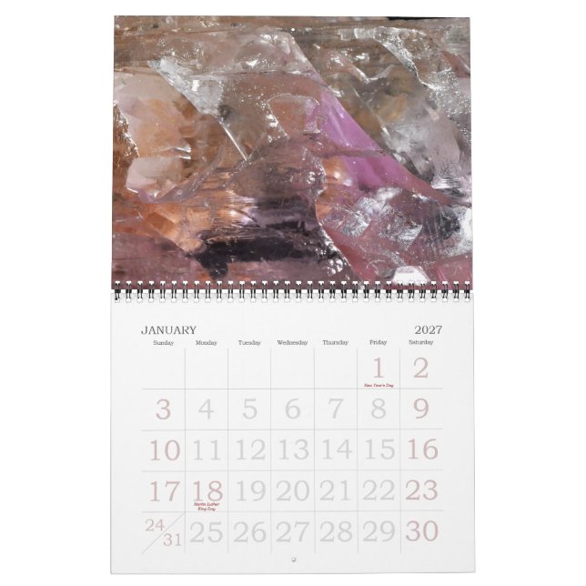 Rock & Gem Collection Calendar (Jan 2027)