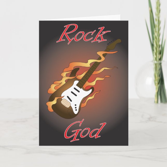 rock god birthday card (Front)