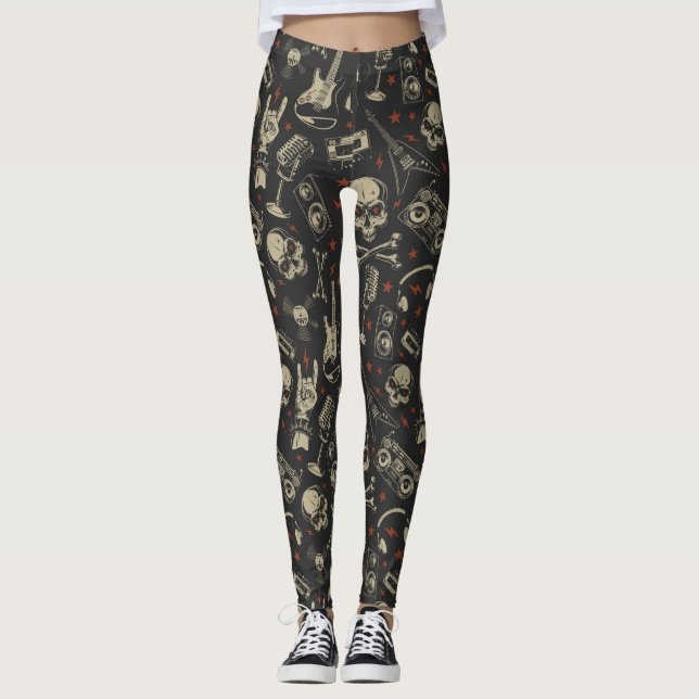 Rock/Grunge/Punk/Metal Music Leggings (Front)