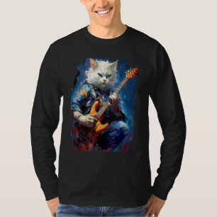 Rock Guitar British Shorthair Cat Guitarist T-Shirt