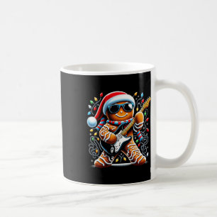 Rock Guitar Gingerbread Playing Guitar -funny Chri Coffee Mug