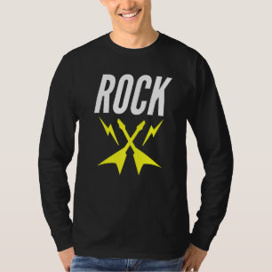 Rock Guitar Lightning Bolts To Rock On T-Shirt