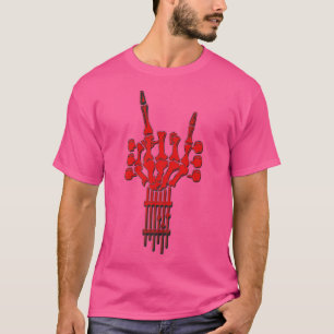 Rock Guitar Neck Skeleton Concert Band Men Women R T-Shirt