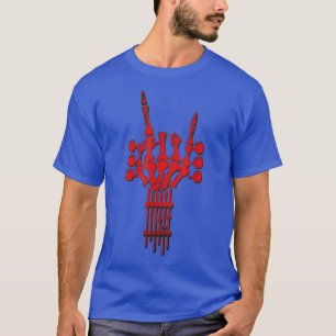 Rock Guitar Neck Skeleton Concert Band Men Women R T-Shirt