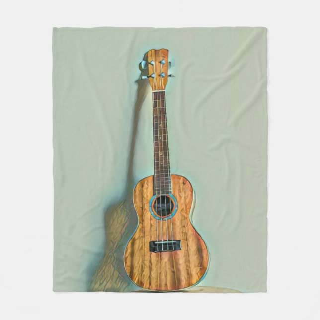 Rock guitar player fleece blanket (Front)