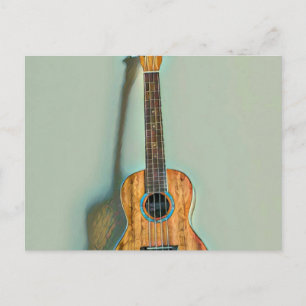 Rock guitar player postcard