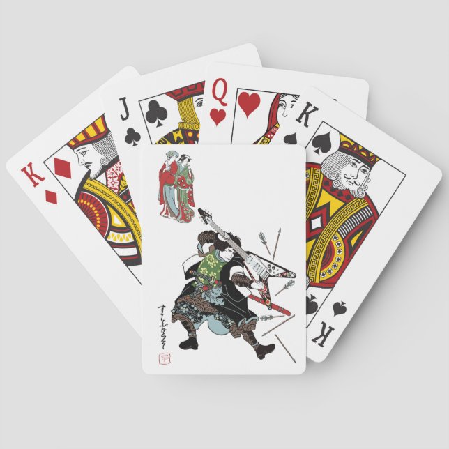 Rock Guitar Samurai Playing Cards (Back)