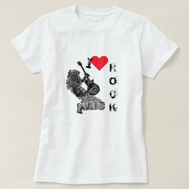 Rock Guitarist T-Shirt (Design Front)