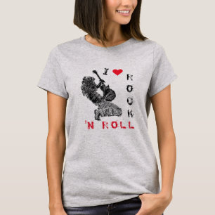 Rock Guitarist T-Shirt - I Love Rock N Roll