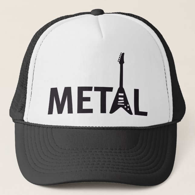 rock guitars trucker hat (Front)