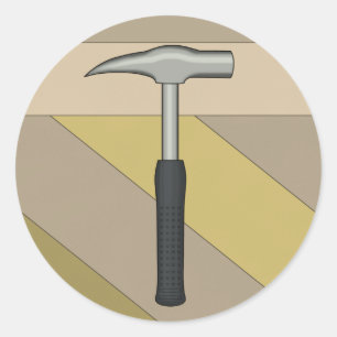 Rock Hammer Classic Round Sticker