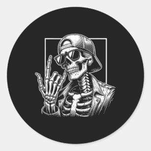 Rock Hand Halloween Costume Rocker Cool Rock Music Classic Round Sticker