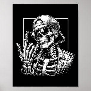 Rock Hand Halloween Costume Rocker Cool Rock Music Poster