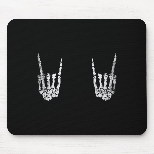 Rock Hand Lazy Halloween Costume Cool Bones 1  Mouse Pad (Front)