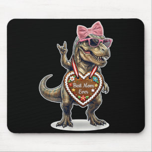 Rock Hand T Rex Best Mum Ever Mothers Day Dino Mum Mouse Pad