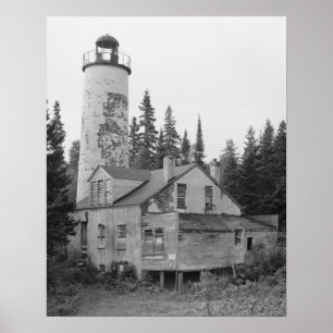 Rock Harbour Lighthouse Poster