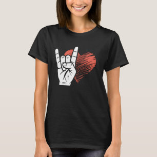 Rock Heart Music Lover Gift for Men Women Kids T-Shirt