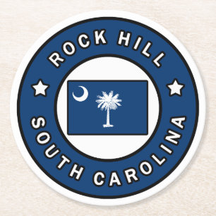 Rock Hill South Carolina Round Paper Coaster