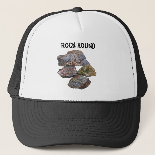 Rock Hound Mineral Collectors Funny Hat (Front)