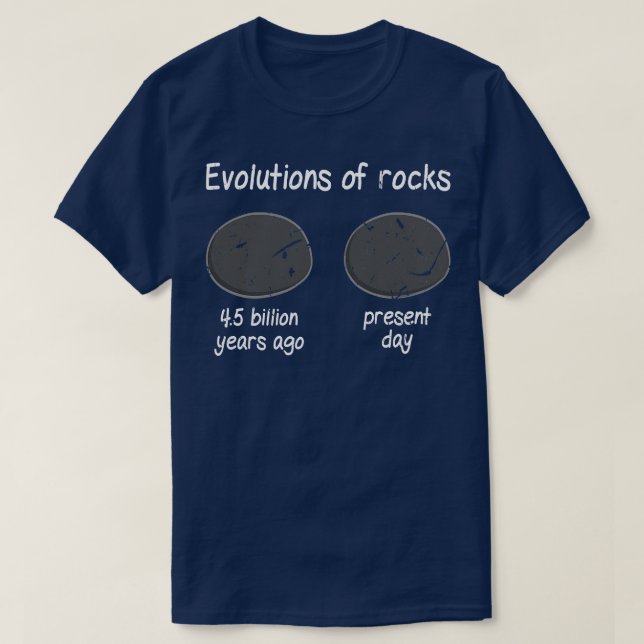 Rock Hounding Evolution of Rocks Funny Geology T-Shirt (Design Front)