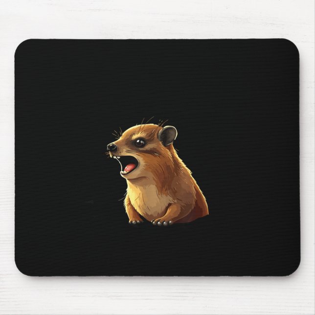 Rock Hyrax Awawa Ew People Funny Groundhog Die  Mouse Pad (Front)