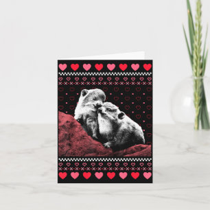 Rock Hyrax Valentine's Day Ugly Sweater Style  Card