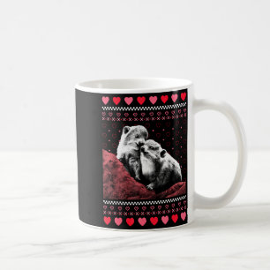 Rock Hyrax Valentine's Day Ugly Sweater Style Coffee Mug