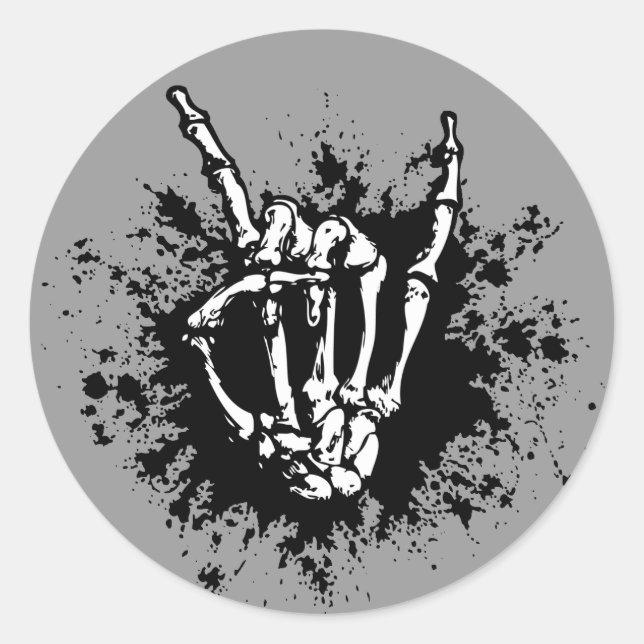 Rock in Bone Classic Round Sticker (Front)