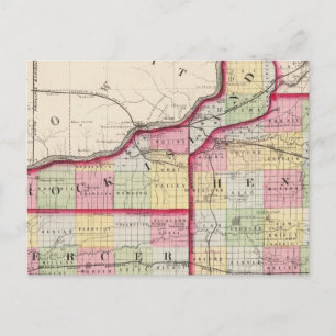 Rock Island, Henry, Mercer counties Postcard