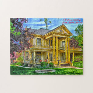 Rock Island Illinois Christmas Greetings Jigsaw Puzzle