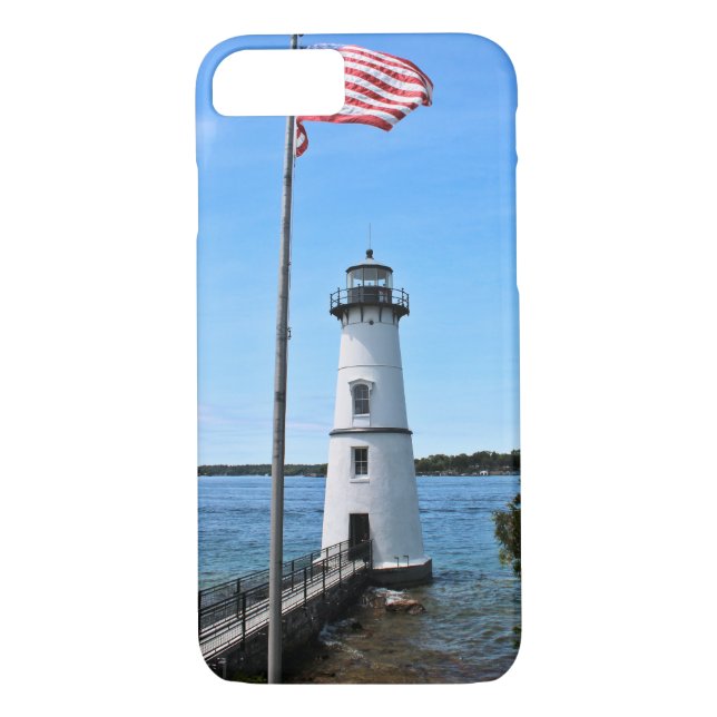 Rock Island Lighthouse, New York iPhone Case (Back)