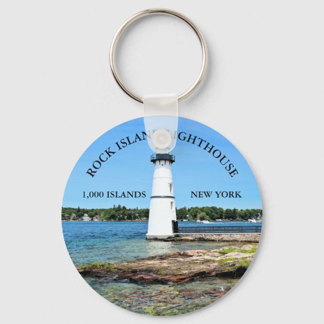 Rock Island Lighthouse, New York Keychain (Front)