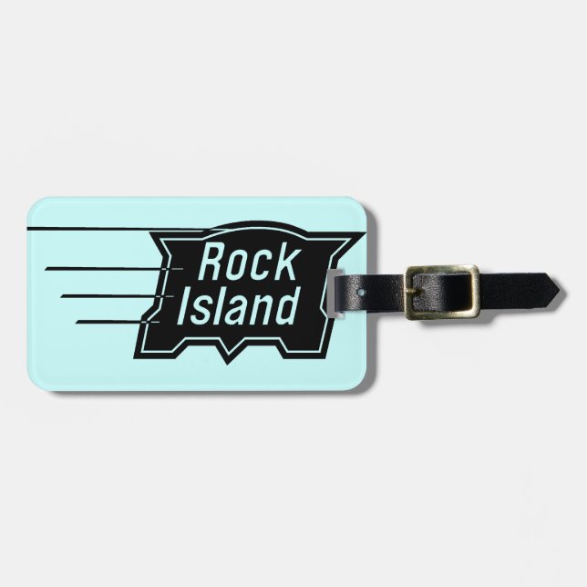 Rock Island Railroad Speed Logo Luggage Tag (Front Horizontal)