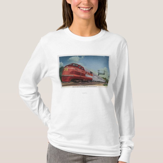 Rock Island RocketStreamlined Train T-Shirt (Front)