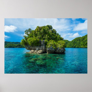 Rock Islet In Rock Islands Poster