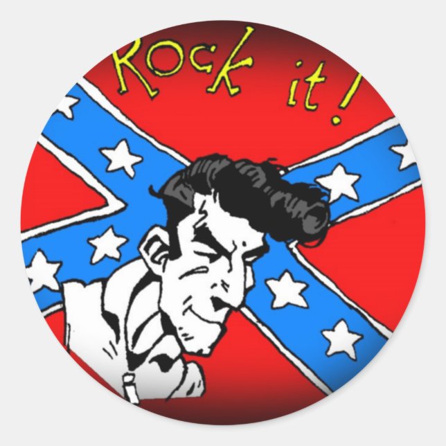 rock it classic round sticker (Front)