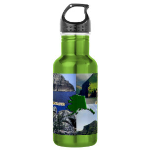 Rock Landscapes of Alaska Collage 532 Ml Water Bottle