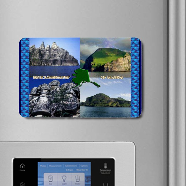 Rock Landscapes of Alaska Collage Flexible Magnet (Rock Landscapes of Alaska Collage Flexible Magnet)